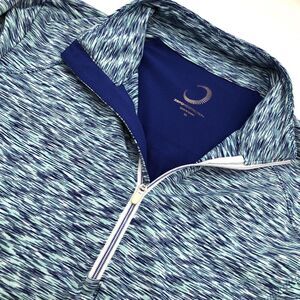 Zero Restriction Long Sleeve Performance T-Shirt Collared 1/4 Zip Blue Womens XS